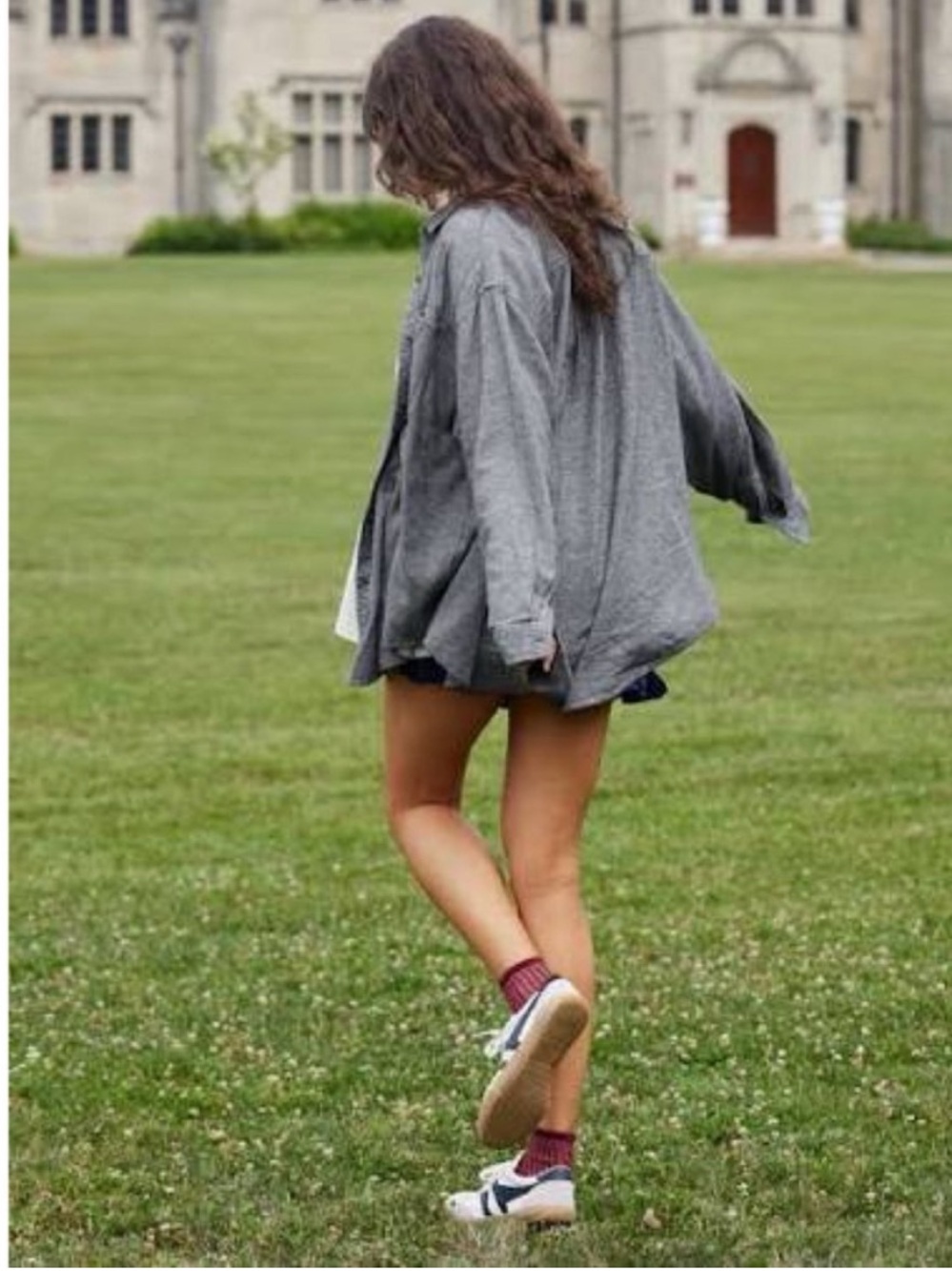 aerie Twill Shacket Charcoal Gray Button-Up Shirt Anytime S Small NWOT Cotton